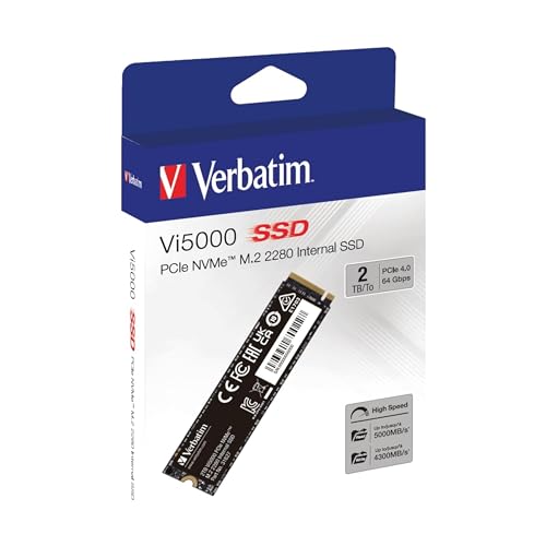Verbatim VI5000 2TB PCIe Gen4 Internal Gaming SSD