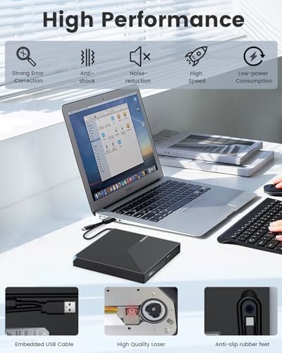 Portable USB 3.0 CD/DVD Drive for Laptops