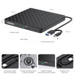 Portable USB 3.0 DVD/CD Drive for Laptops