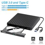 Portable USB 3.0 DVD/CD Drive for Laptops