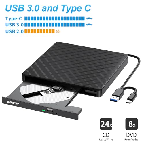 Portable USB 3.0 DVD/CD Drive for Laptops