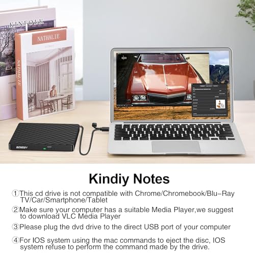 Portable USB 3.0 DVD/CD Drive for Laptops