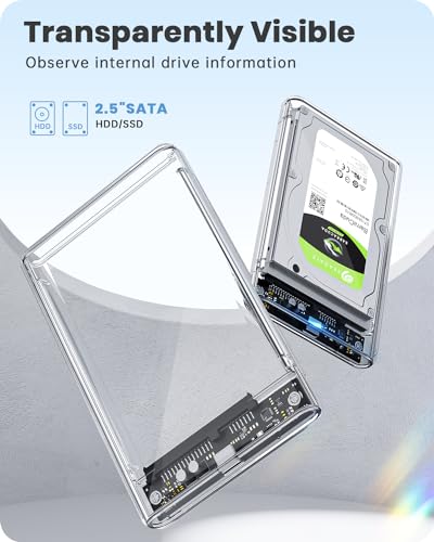 POSUGEAR 2.5" USB-C HDD Enclosure with UASP