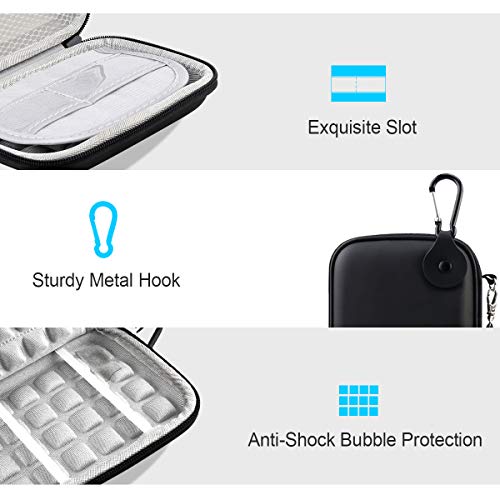 Lacdo Portable Hard Drive Storage Case, Black