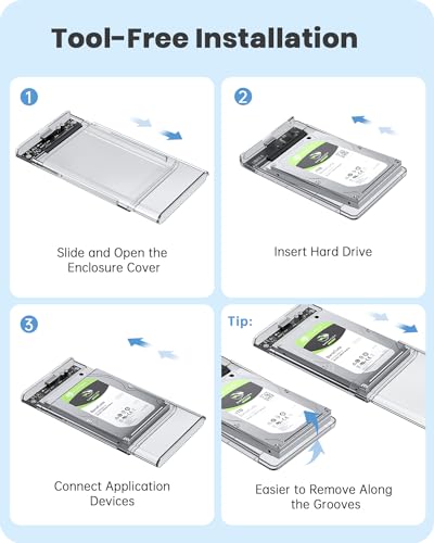 POSUGEAR 2.5" USB-C HDD Enclosure with UASP