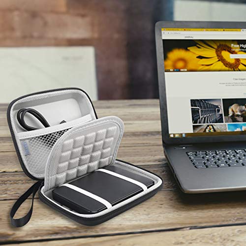 Lacdo Portable Hard Drive Storage Case, Black