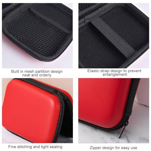 Shockproof Waterproof 2.5" Hard Drive Case - Red