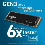 Crucial P3 500GB NVMe M.2 SSD - 3500MB/s