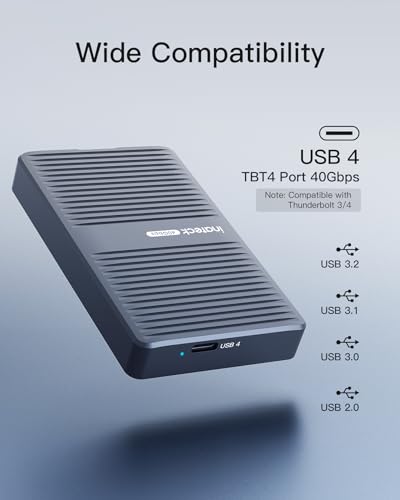 Inateck USB4.0 M.2 NVMe SSD Aluminum Enclosure