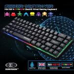 Compact Backlit Mechanical Gaming Keyboard for PC/Console