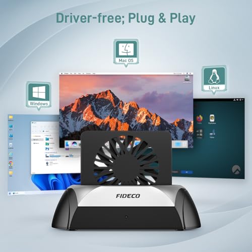 FIDECO M.2 NVME SSD Dock with Cooling Fan