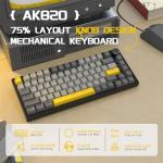 YINDIAO Ajazz AK820 75% RGB Mechanical Keyboard