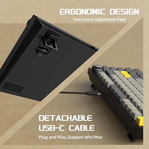 YINDIAO Ajazz AK820 75% RGB Mechanical Keyboard