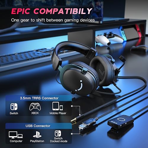 FIFINE 7.1 Surround Sound Gaming USB Headset