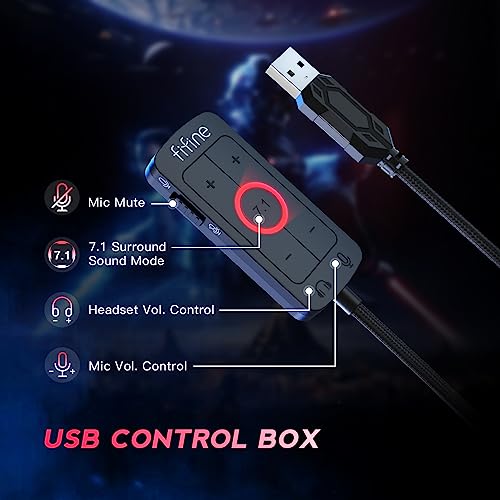 FIFINE 7.1 Surround Sound Gaming USB Headset
