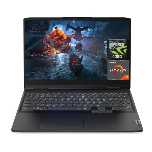 Lenovo IdeaPad Gaming 3 Laptop, Ryzen 7, RTX 4050
