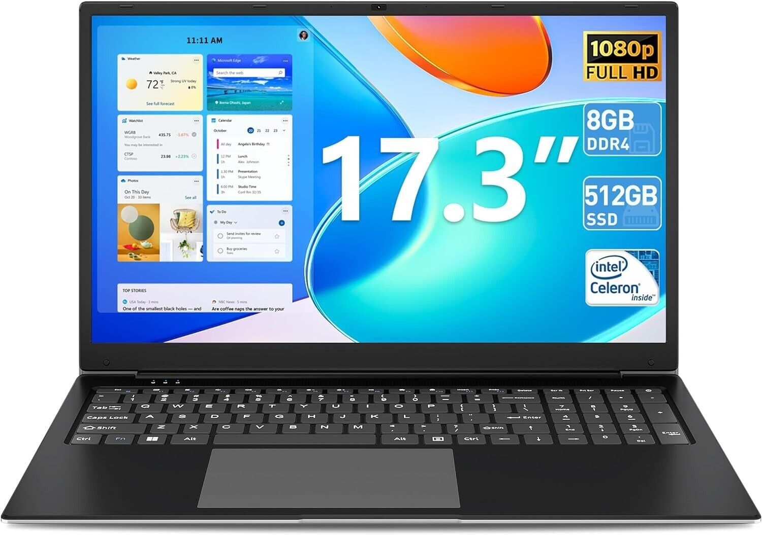 17" SGIN Gaming Laptop: Intel Celeron, FHD IPS Display