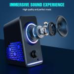 Dynamic RGB Gaming Laptop Speakers with 9 LED Modes