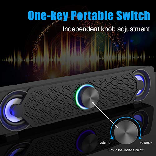 RGB USB Soundbars: Desktop Gaming Speakers with LED Lights