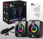RGB Gaming Laptop Speakers with 3.5mm AUX Input