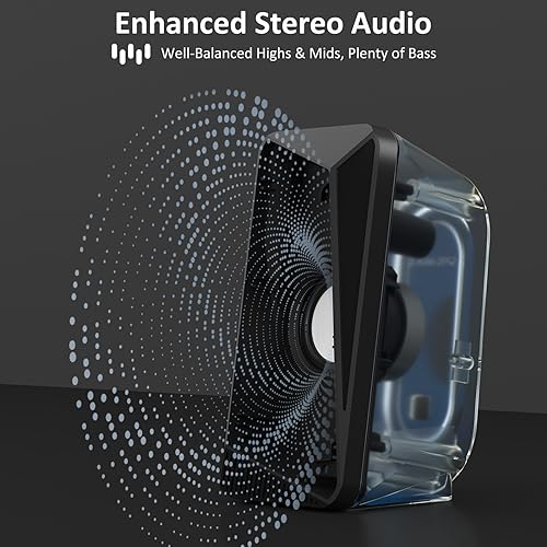 Jeecoo M40 Gaming Soundbar with LED Flame Display