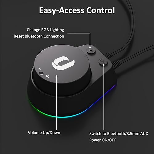 Jeecoo M40 Gaming Soundbar with LED Flame Display