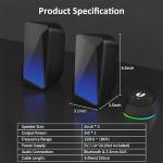 Jeecoo M40 Gaming Soundbar with LED Flame Display