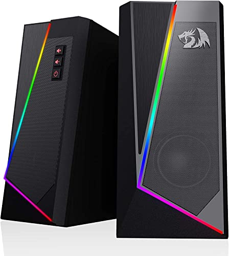 Redragon GS520 Anvil RGB Desktop Speakers, Enhanced Bass