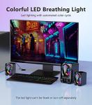 RGB Gaming Laptop Speakers with Subwoofer, 3.5mm Audio