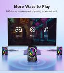RGB Gaming Laptop Speakers with Subwoofer, 3.5mm Audio