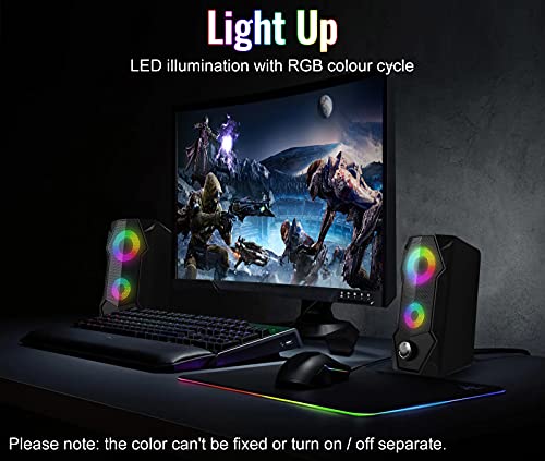 RGB Gaming Speakers for PC with 3.5mm AUX