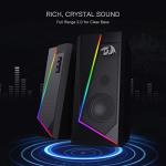 Redragon GS520 Anvil RGB Desktop Speakers, Enhanced Bass