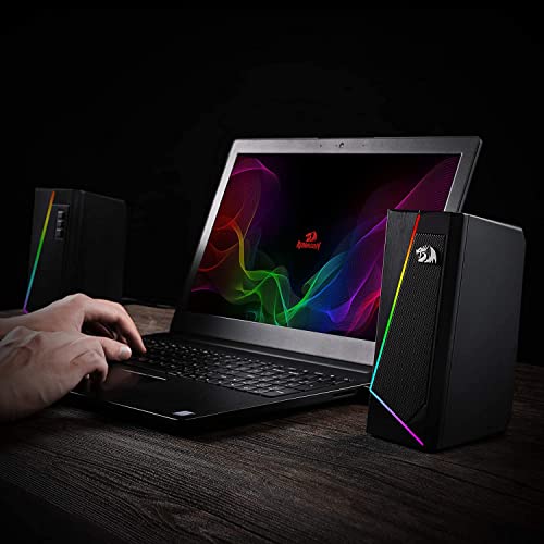 Redragon GS520 Anvil RGB Desktop Speakers, Enhanced Bass