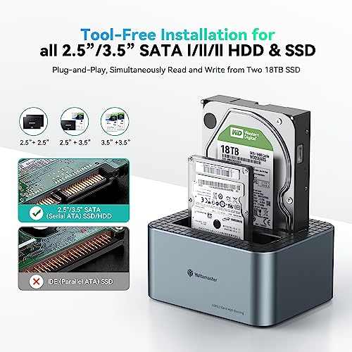 Yottamaster Dual Bay USB C Gaming Laptop Dock