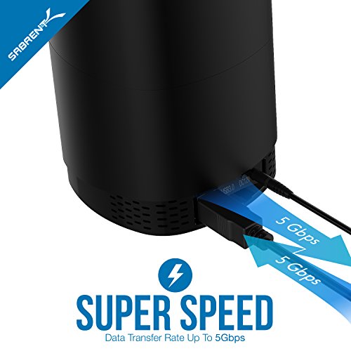 SABRENT 4 Bay SSD HDD Docking Station with Fan