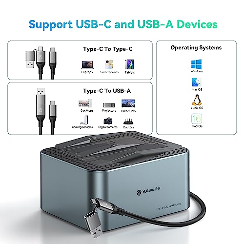 Yottamaster Dual Bay USB C Gaming Laptop Dock