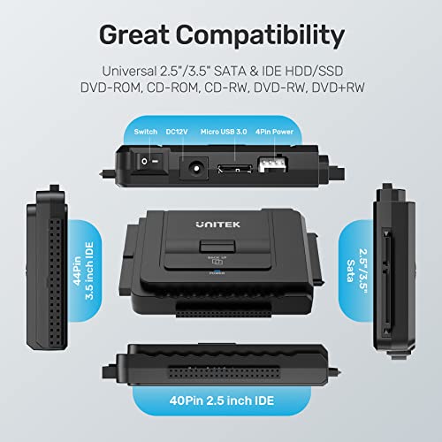 UNITEK SATA IDE to USB C Hard Drive Adapter