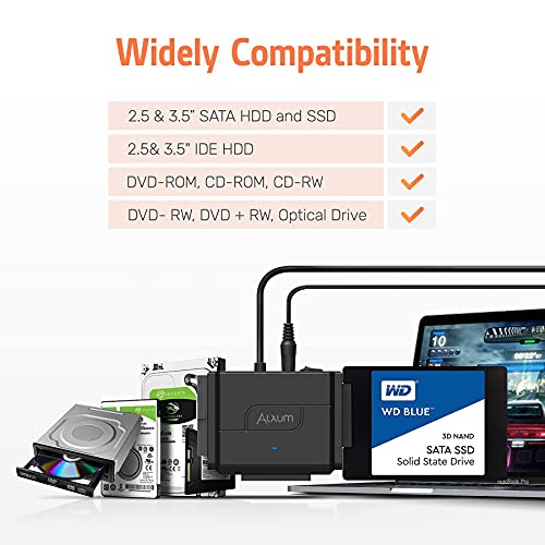 Alxum SATA/IDE Hard Drive Reader Cable with Power