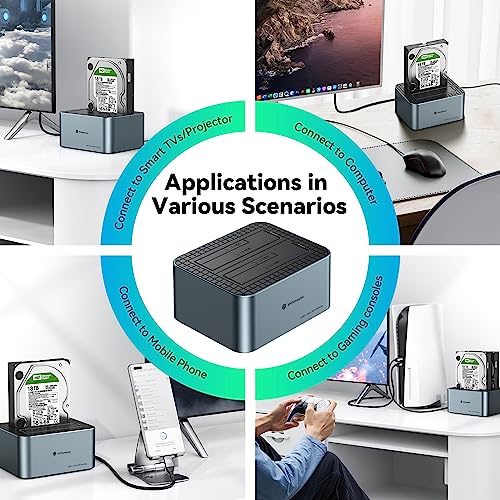 Yottamaster Dual Bay USB C Gaming Laptop Dock