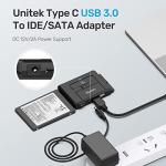 UNITEK SATA IDE to USB C Hard Drive Adapter