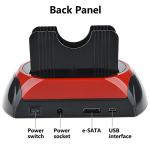 Dual Slot External Hard Drive Docking Station with Card Reader