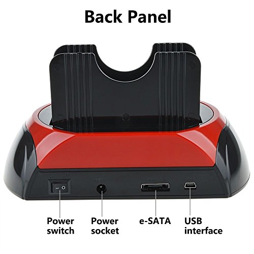 Dual Slot External Hard Drive Docking Station with Card Reader