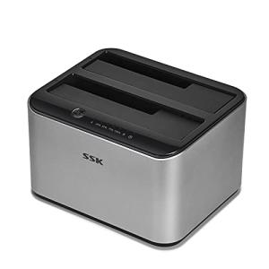 SSK Aluminum Dual Bay HDD Docking Station, USB 3.0