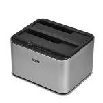SSK Aluminum Dual Bay HDD Docking Station, USB 3.0