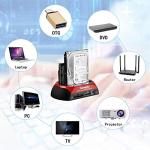 Dual Slot External Hard Drive Docking Station with Card Reader