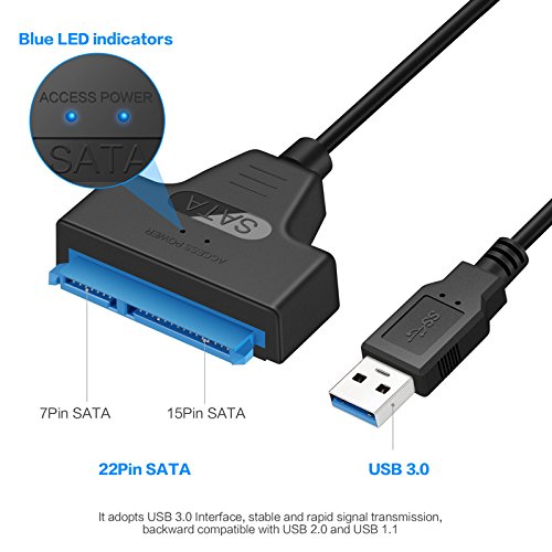 USB 3.0 to SATA Hard Drive Adapter Cable