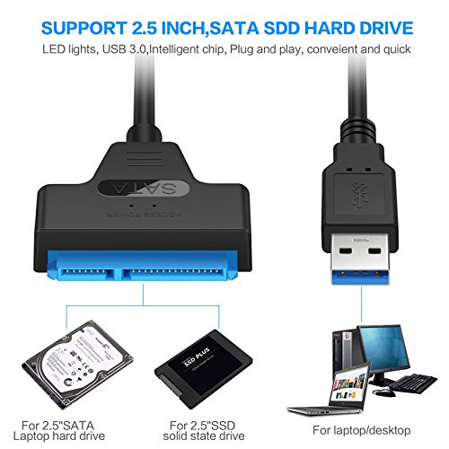 USB 3.0 to SATA Hard Drive Adapter Cable