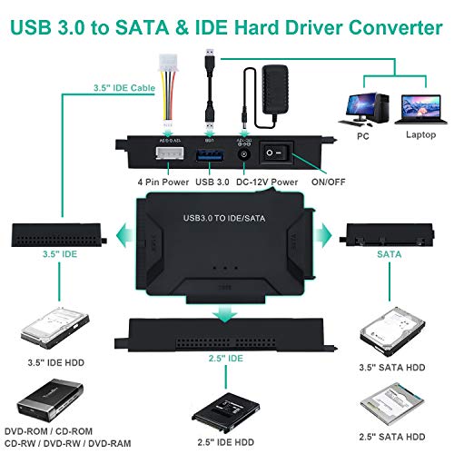Mcbazel USB 3.0 IDE/SATA Converter for Gaming Laptops