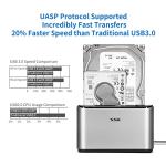SSK Aluminum Dual Bay HDD Docking Station, USB 3.0