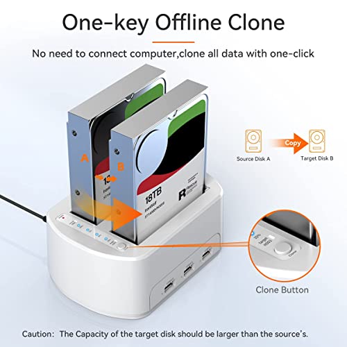 Dual Bay USB3.0 Hard Drive Dock for Gaming Laptops